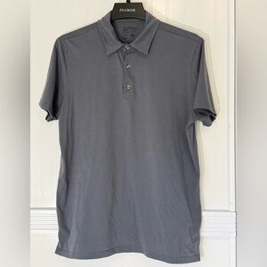 Fresh clean Threads dark Gray Polo Shirt LG